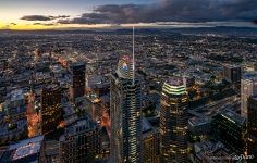 In the evening over Los Angeles