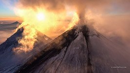 Извержение вулкана Ключевская Сопка №31