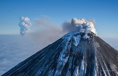 Извержение вулкана Ключевская Сопка №18