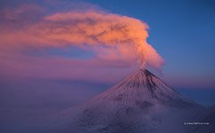 Извержение вулкана Ключевская Сопка №7