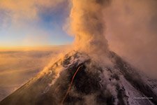 Извержение вулкана Ключевская Сопка №4