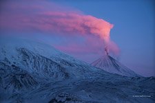 Извержение вулкана Ключевская Сопка №9