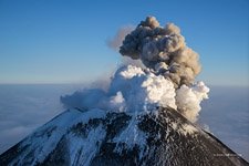 Извержение вулкана Ключевская Сопка №11
