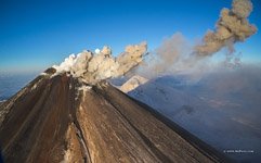 Извержение вулкана Ключевская Сопка №16