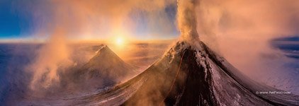 Извержение вулкана Ключевская Сопка №58