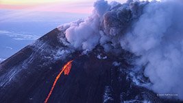 Извержение вулкана Ключевская Сопка №43