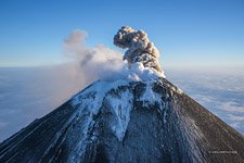 Извержение вулкана Ключевская Сопка №10