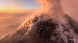 Извержение вулкана Ключевская Сопка №35
