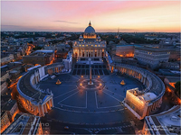 Ватикан, Италия. Площадь и собор Святого Петра