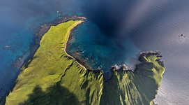 Over the bay of Moneron Island