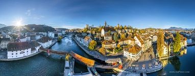 Панорама города. Мост Шпройербрюкке (Spreuerbrücke) Панорама города. Мост Шпройербрюкке (Spreuerbrücke)