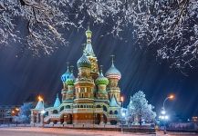 Собор Василия Блаженого зимой. Москва