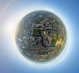 Над историческим центром Калининграда. Планета Над историческим центром Калининграда. Планета