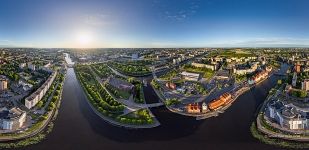Панорама над рекой Преголя Панорама над рекой Преголя