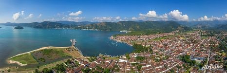 Aerial panorama of Paraty