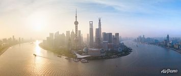 Вид на Шанхай с набережной Бунд