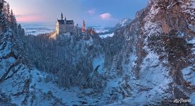 Замок Нойшванштайн зимой, Германия