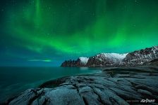 Northern lights above Senja Island