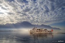 Lake Geneva near Chillon Castle