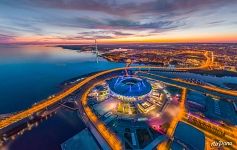Стадион «Санкт-Петербург» ночью