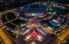 Стадион «Спартак» («Открытие Арена») ночью, Москва