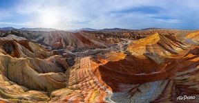 Цветные горы Данься, Китай Цветные горы Данься, Китай