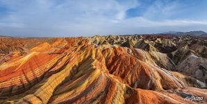 Цветные горы Данься, Китай Цветные горы Данься, Китай