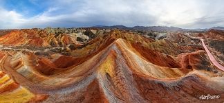 Цветные горы Данься, Китай Цветные горы Данься, Китай