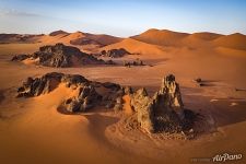 Пустыня Сахара с дрона