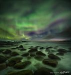 Баренцево море. Северное сияние Баренцево море. Северное сияние