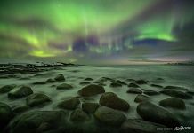 Северное сияние над Баренцевым морем Северное сияние над Баренцевым морем