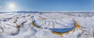 Чарские пески в снегах