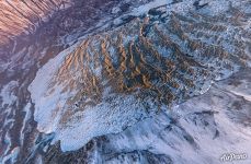Чарские пески на рассвете с высоты