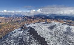 Over the Torfajokull glacier