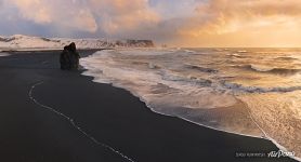 Панорама пляжа Рейнисфжара, Южная Исландия