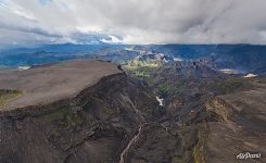 Lava fields from the first eruption of Eyafjallajökull volcano