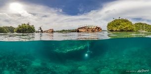 Полузатопленный корабль, Палау Полузатопленный корабль, Палау