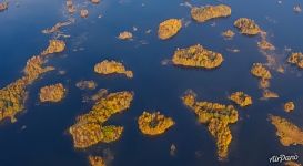Островки Онежского озера с высоты