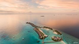 Intercontinental Maldives на закате 1