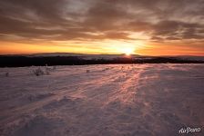 Закат в горном лагере Вологодская грань