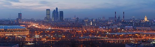 Панорама ночной Москвы