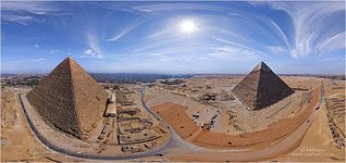 Египет. Великие пирамиды. Эквидистантная проекция