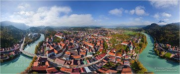 Germany, Fussen Town. Equidistant projection 1