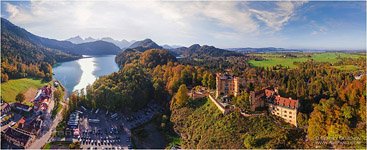 Германия, озеро Alpsee и замок Хоэншвангау