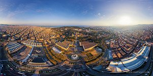 Barcelona, Spain. The magic fountan of Montjuic