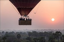 На воздушном шаре над храмами Багана №6