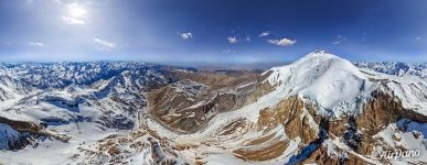 Панорама Эльбруса и гор Центрального Кавказа №6