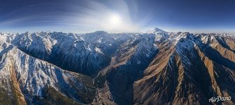 Панорама Эльбруса и гор Центрального Кавказа №24