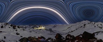 Звездное небо над Эльбрусом №4