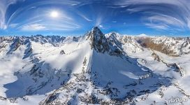 Панорама Эльбруса и гор Центрального Кавказа №21